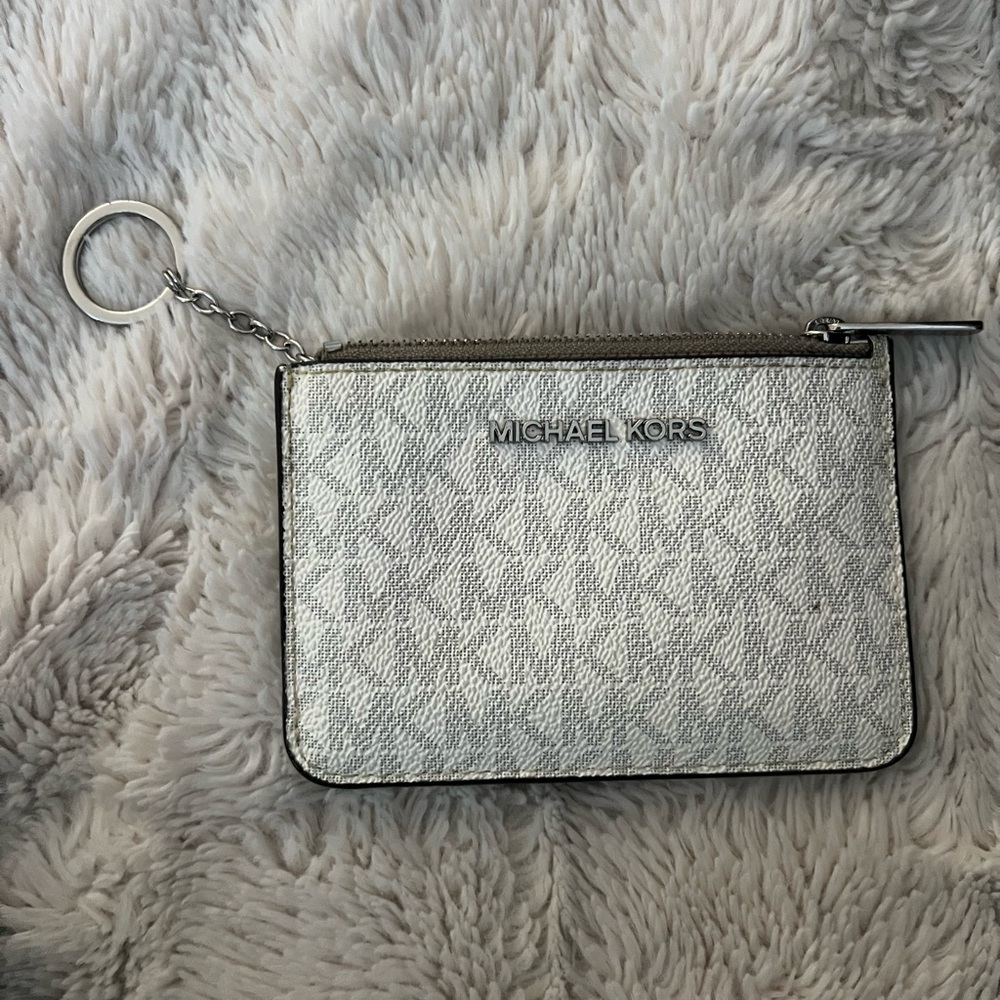 Michael Kors Metallic Silver Wristlet